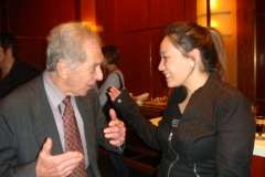 At the reception talking to Maestro Claude Frank after my piano trio debut at Carnegie